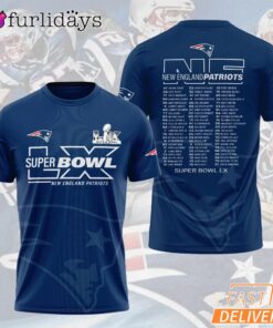 New England Patriots Super Bowl LVIII Event Schedule Graphic T Shirt