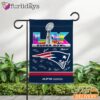 New England Patriots Super Bowl LVIII Lombardi Trophy Garden Flag