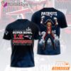 New England Patriots Super Bowl LX Celebration Player Graphic T Shirt