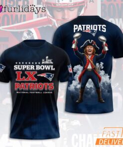 New England Patriots Super Bowl LX Celebration Player Graphic T Shirt