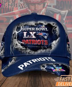 New England Patriots Super Bowl LX Patriots Logo Graphic Cap