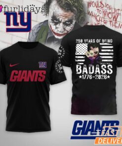 New York Giants 250 Years Of Being Badass 1776-2026 Joker T-Shirt