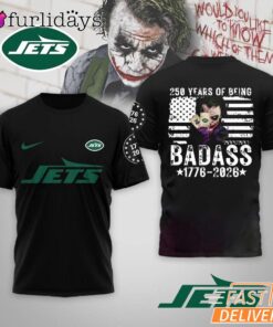 New York Jets 250 Years Of Being Badass 1776-2026 Joker T-Shirt