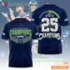 Seattle Seahawks 25 Champions Badge Crest Graphic 2026 Fan T Shirt