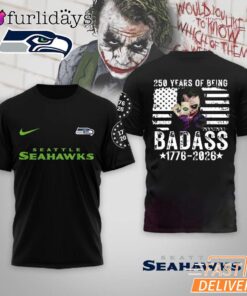 Seattle Seahawks 250 Years Of Being Badass 1776-2026 Joker T-Shirt