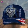 Seattle Seahawks 50 Anniversary Crest USA Flag Stripe 2026 Fan Cap
