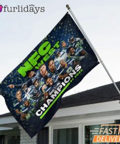 Seattle Seahawks Champions Players Graphic House Flag 2026 Fan Edition Banner