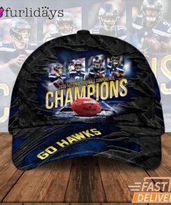 Seattle Seahawks Champions Team Graphic Go Hawks 2026 Fan Cap