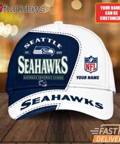 Seattle Seahawks Custom Name NFL Fan Classic White Cap Super Bowl LX 2026 Hat