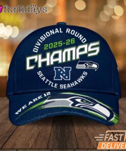 Seattle Seahawks Divisional Round Champs Logo We Are 12 2026 Fan Cap