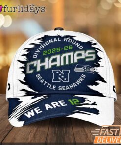 Seattle Seahawks Divisional Round Champs We Are 12 Brush Style 2026 Fan Cap