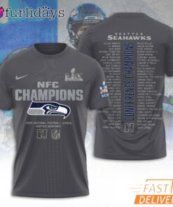 Seattle Seahawks NFC Champions Nike Style Graphic 2026 Fan T Shirt