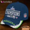 Seattle Seahawks Super Bowl LX Champions Trophy Graphic 2026 Fan Cap