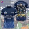 Seattle Seahawks Super Bowl LX City Skyline Champions 2026 Fan Shirt