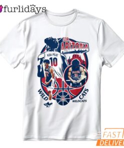 Arizona Wildcats #10 Basketball Graphic NCAA March Madness T-Shirt