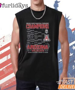 Arizona Wildcats 2026 Big 12 Men's Basketball Tournament Champs Bracket T-Shirt