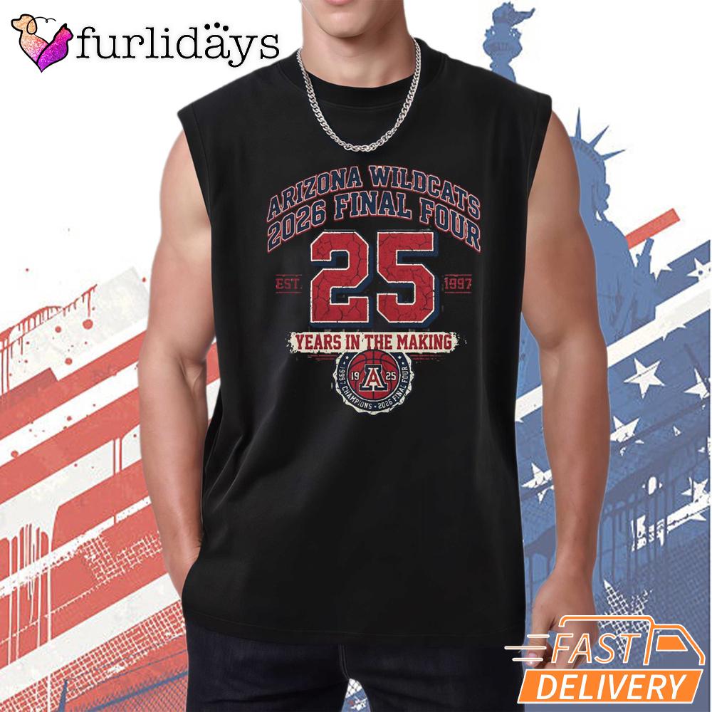 Arizona Wildcats 25 Years In The Making Champions NCAA Basketball T-Shirt Arizona Wildcats 25 Years In The Making Champions NCAA Basketball T-Shirt