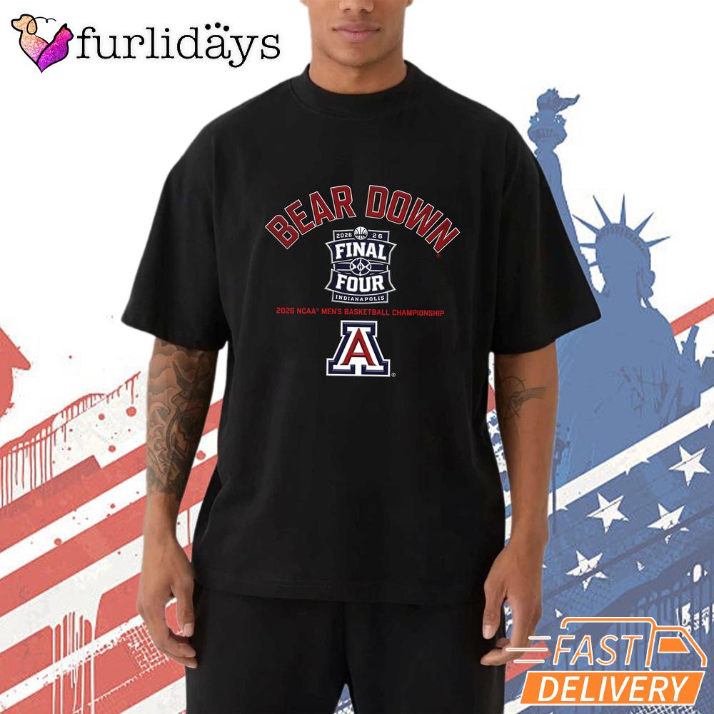 Arizona Wildcats Bear Down Final Four 2026 T-Shirt Arizona Wildcats Bear Down Final Four 2026 T-Shirt