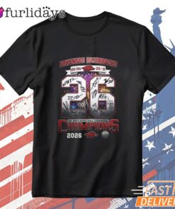 Arkansas Razorbacks 2025-2026 SEC Basketball Tournament Champions Signature T-Shirt