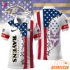 Baltimore Ravens 250 Years Of America Patriotic Custom Name Polo Shirt