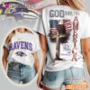 Baltimore Ravens God Bless America 250 Year Of Freedom T-Shirt