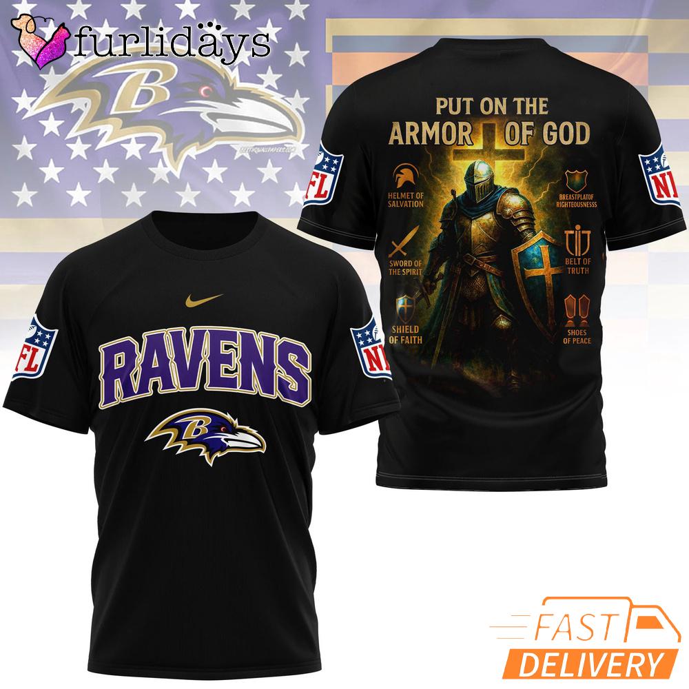 Baltimore Ravens Put On The Armor Of God Christian Knight T-Shirt Baltimore Ravens Put On The Armor Of God Christian Knight T-Shirt