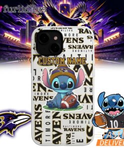Baltimore Ravens Stitch Custom Name Phone Case