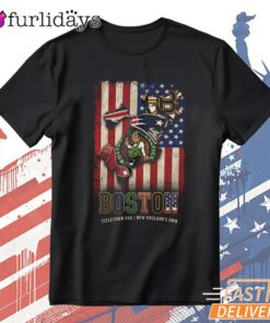 Boston Sports Teams Patriots Bruins Red Sox Celtics One City One Legacy Flag Shirt