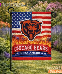 Chicago Bears Bless America Land That I Love Flag