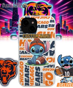 Chicago Bears Stitch Custom Name Phone Case