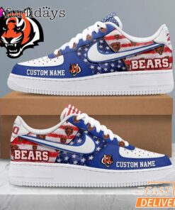 Chicago Bears USA Flag Custom Air Force 1 Sneakers 250 Years Shoes