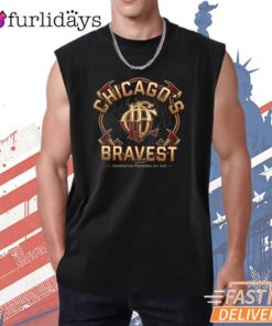 Chicago Bravest Logo Firefighter Pride T-Shirt