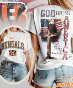 Cincinnati Bengals God Bless America 250 Year Of Freedom T-Shirt