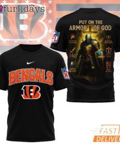 Cincinnati Bengals Put On The Armor Of God Christian Knight T-Shirt