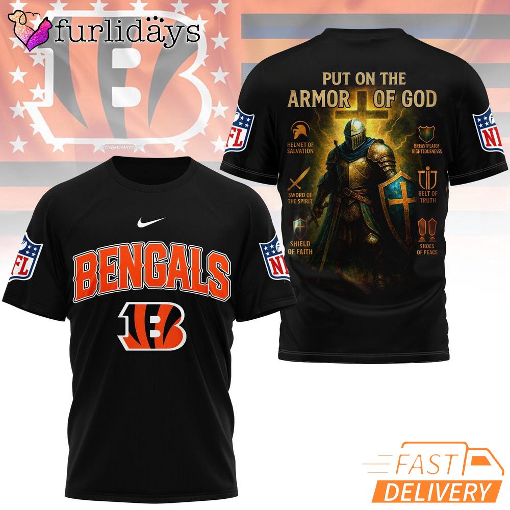 Cincinnati Bengals Put On The Armor Of God Christian Knight T-Shirt Cincinnati Bengals Put On The Armor Of God Christian Knight T-Shirt