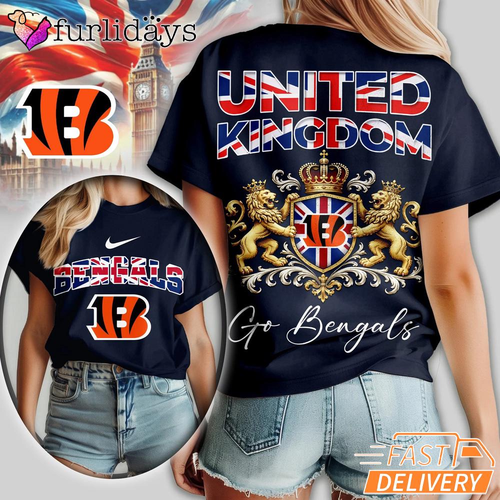 Cincinnati Bengals United Kingdom Game T-Shirt Cincinnati Bengals United Kingdom Game T-Shirt