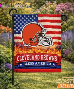Cleveland Browns Bless America Land That I Love Flag