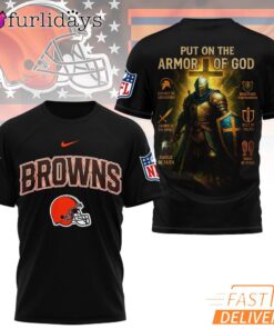 Cleveland Browns Put On The Armor Of God Christian Knight T-Shirt