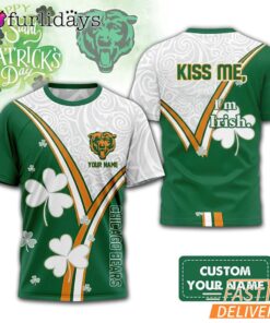 Custom Chicago Bears Kiss Me I'm Irish Lucky Green Shirt
