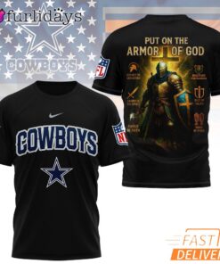 Dallas Cowboys Put On The Armor Of God Christian Knight T-Shirt