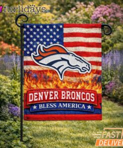 Denver Broncos Bless America Land That I Love Flag