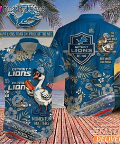 Detroit Lions Funny Goose Hawaiian Shirt