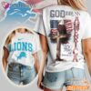 Detroit Lions God Bless America 250 Year Of Freedom T-Shirt