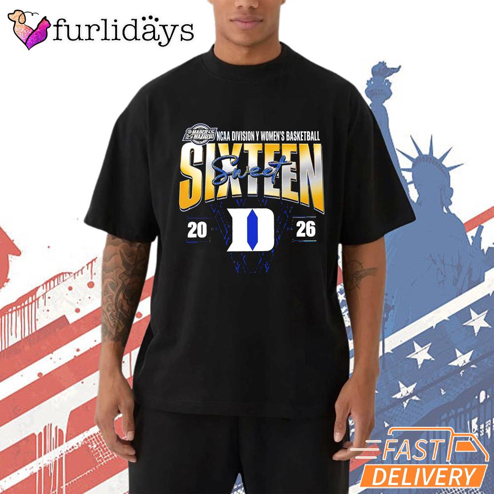 Duke Blue Devils 2026 Women's March Madness Sweet 16 T-Shirt Duke Blue Devils 2026 Women's March Madness Sweet 16 T-Shirt