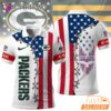 Green Bay Packers 250 Years Of America Patriotic Custom Name Polo Shirt