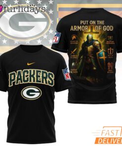 Green Bay Packers Put On The Armor Of God Christian Knight T-Shirt