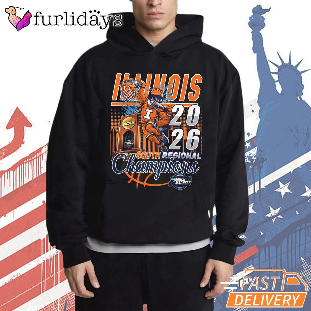Illinois Fighting Illini 2026 Regional Champions NCAA Basketball T-Shirt Illinois Fighting Illini 2026 Regional Champions NCAA Basketball T-Shirt