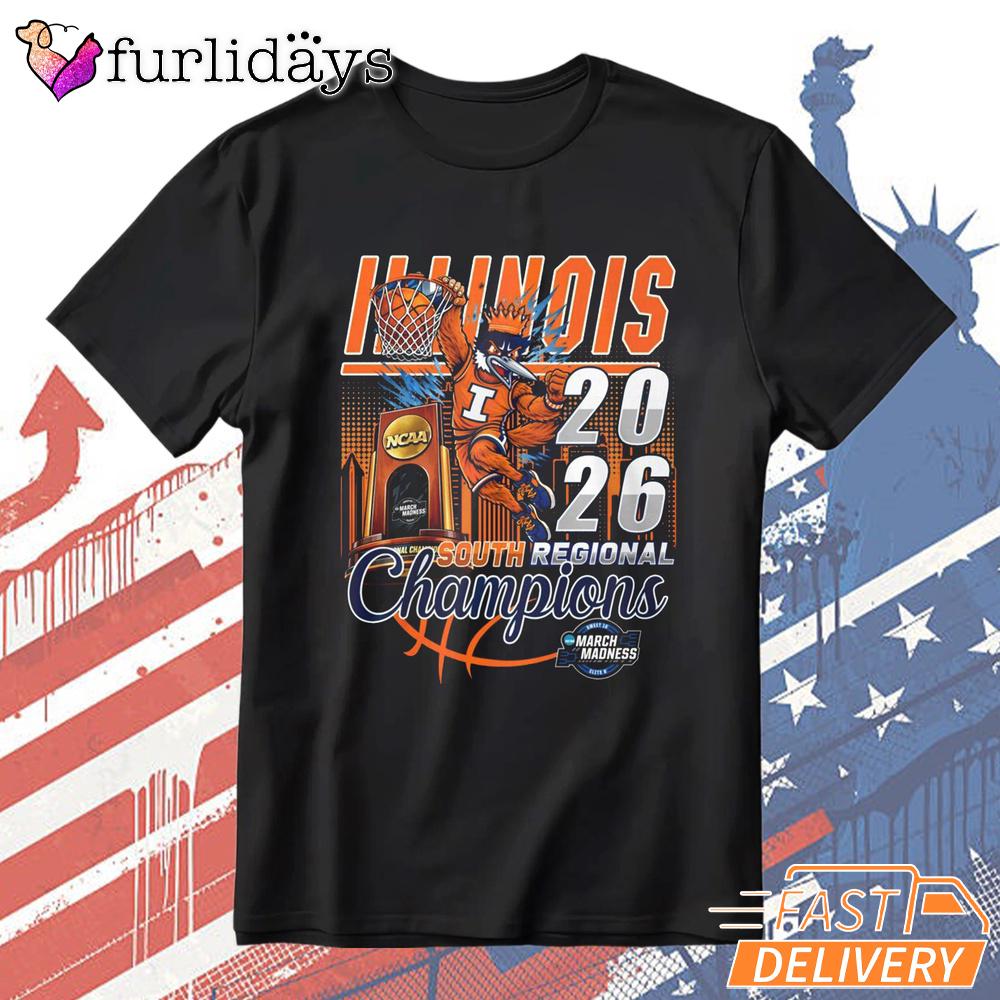 Illinois Fighting Illini 2026 Regional Champions NCAA Basketball T-Shirt Illinois Fighting Illini 2026 Regional Champions NCAA Basketball T-Shirt