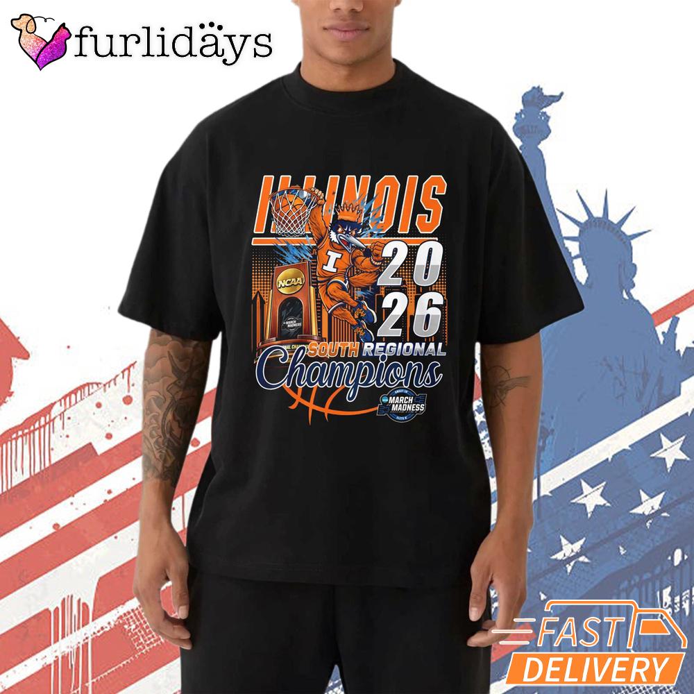Illinois Fighting Illini 2026 Regional Champions NCAA Basketball T-Shirt Illinois Fighting Illini 2026 Regional Champions NCAA Basketball T-Shirt