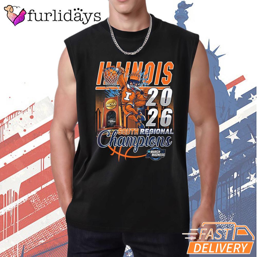Illinois Fighting Illini 2026 Regional Champions NCAA Basketball T-Shirt Illinois Fighting Illini 2026 Regional Champions NCAA Basketball T-Shirt